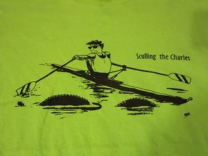 HEAD OF THE CHARLES Regatta "Sculling the Charles" ROWING (SM) T-Shirt - Picture 1 of 2