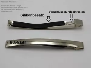 Haarspange Edelstahl Silikonbesatz absolute Klassiker weniger Haarbruch + Spliss - Bild 1 von 10