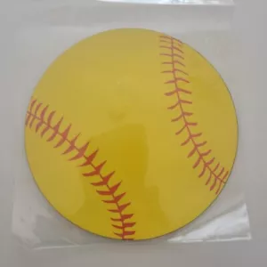 Softball 6" Car Magnet - Picture 1 of 2