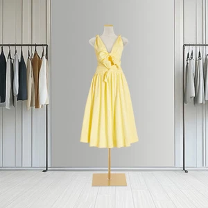 Maniquí Vestido Forma Soporte Mujer Medio Largo Modelo Ajuste Altura Blanco NUEVO - Imagen 1 de 16