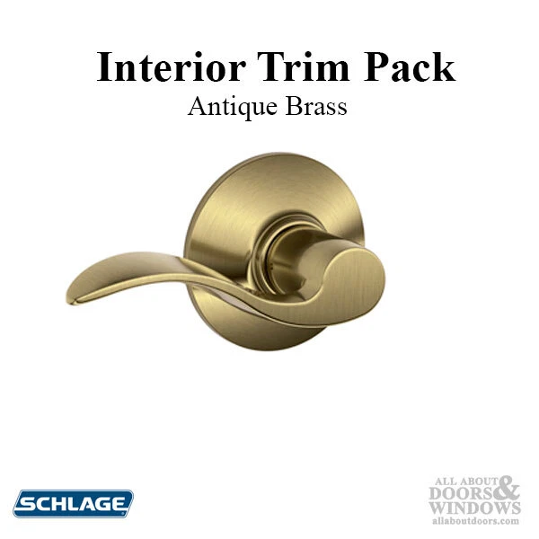 Manija de puerta Schlage Acento F359 FA359 perilla de puerta interior izquierda latón antiguo Foto 1 de 1