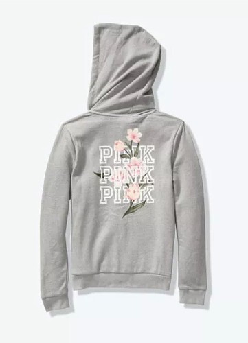 UNDERCOVER Felpa con cappuccio e zip intera nuova con etichetta Victoria’s Secret ROSA Everyday Lounge perfetta XS