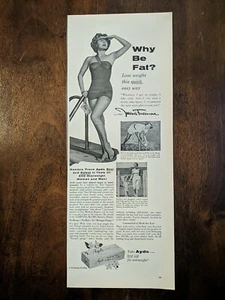 1955 vintage ayds candy print ad . Featuring Mona Freeman, Why Be Fat - Picture 1 of 1