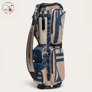 Oakley Icon Golf Carry Stand Bag 24 9.5 x 47inch Men's Cream Navy 4-way Divider - Picture 1 of 6