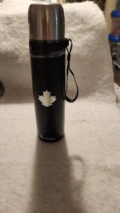 Tim Hortons 24oz Stainless Steel Black Thermos | NEW Tumbler Maple Leaf Cup Mug - Picture 1 of 4