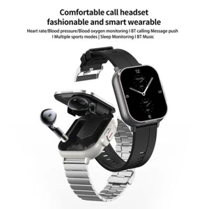2 in 1 Waterproof Smart Watch With TWS Bluetooth 5.3 Earbuds Wireless Headset - Zdjęcie 1 z 26