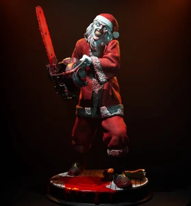 Art the Clown, Santa, Terrifier, Kettensäge, Figur, 3D Druck, Statue, UNBEMALT - Bild 1 von 2