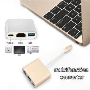 USB-C Type C HDMI Adapter Cable Converter Hub for Macbook Android Phone HDTV TV - Zdjęcie 1 z 8