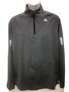 Adidas Climalite Energy Running 1/4 Zip Training Pullover Gray Mens XL - Picture 1 of 10