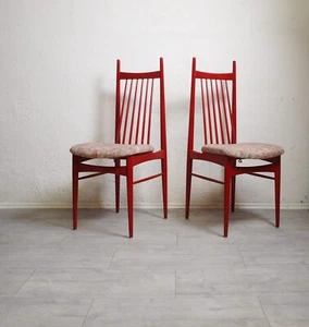 2 ROTE "CASALA" TRUE VINTAGE STÜHLE KÜCHENSTÜHLE STUHL MID CENTURY DANISH DESIGN - Bild 1 von 10
