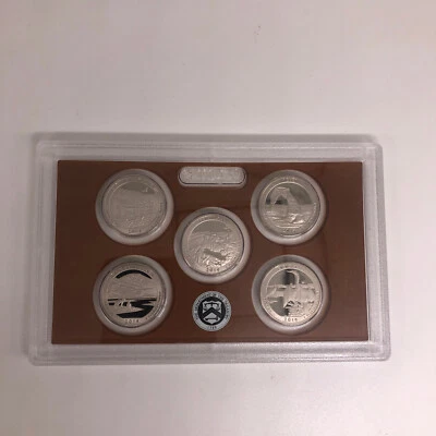 2014 - S America The Beautiful Quarters Proof Set of 5 UT TN CO FL VA - Image 1 of 4