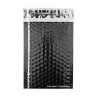 500 #000 Glamor Metallic Schwarz Poly Blase Mailers Umschläge 4x8 Beutel 4,5 Zoll breit
