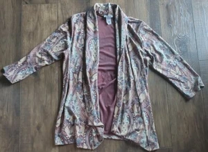The Zig Zag Stripe Damen Cardigan bunt Boho Print offen XL - Bild 1 von 16