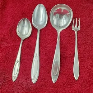 Cuchara para servir cuchara de plata Adam Community cuchara gravada y tenedor encurtido - Imagen 1 de 5