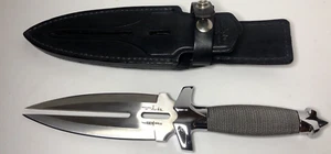 Gil Hibben Hibben Knives UC453 Double Shadow Dagger Knife w/ Leather Sheath - Picture 1 of 22