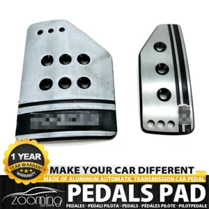 Accelerator/Brake 2Pcs/Set Universal Silver Racing Sports aluminum Pedals Pad - Foto 1 di 7