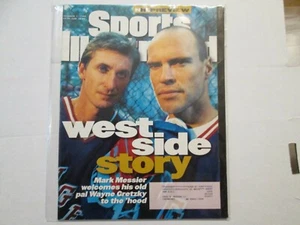Anteprima hockey Sports Illustrated 1996 con nuovi Rangers Mark Messier & Gretzky - Foto 1 di 1