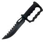 Survival Hunting Knife with Sheath & Guard: Saw, 🔥 Starter, Glass Breaker, NEW!