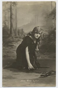 Actress Elsie Lytton as Cinderella Vintage Real Photo Postcard E6 - Picture 1 of 2