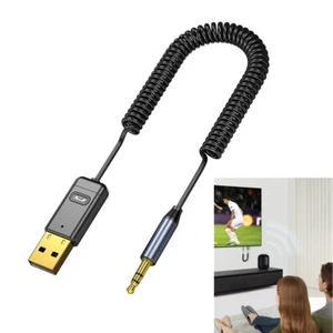 Wireless USB Bluetooth 5.0 Audio Transmitter Receiver AUX Adapter For PC TV Car - Picture 1 of 12