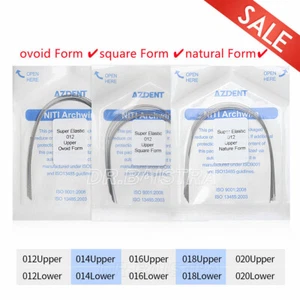 AZDENT Dental Orthodontic Super Elastic NITI Arch Wire Round Ovoid/Square/Nature - Picture 1 of 49