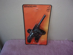 LAWRENCE BUILDERS HARDWARE 7" METAL PERNO DESLIZANTE PESTILLO COLOR NEGRO - Imagen 1 de 3
