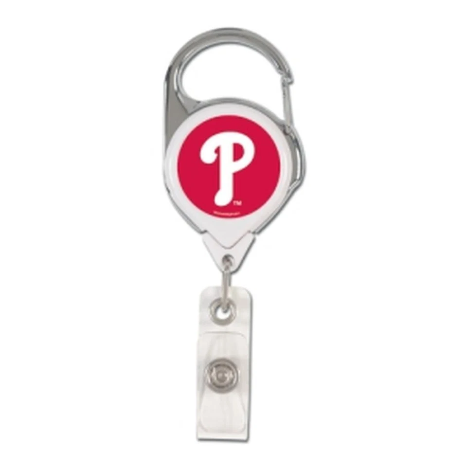 Philadelphia Phillies Retractable Metal Badge Holder [NEW] MLB Key Chain ID Ring - Image 1 of 1