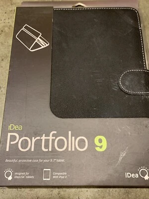 Portfolio 9 Leather Tablet Case - iPad II and Other 9.7" Tablets Black - NEW - Image 1 of 4