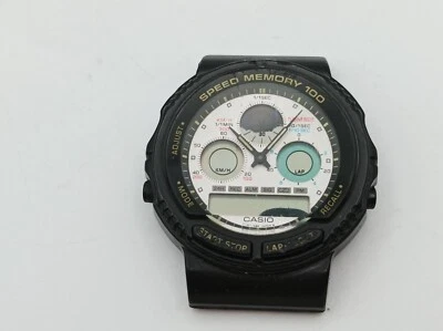 Vintage CASIO AW-20 (384) Japan M Speed Memory 100 for parts or repair - Immagine 1 di 4