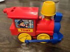 Vintage Tomy Push-Along Choo Choo Train Toy With Mouth Whistle 1989