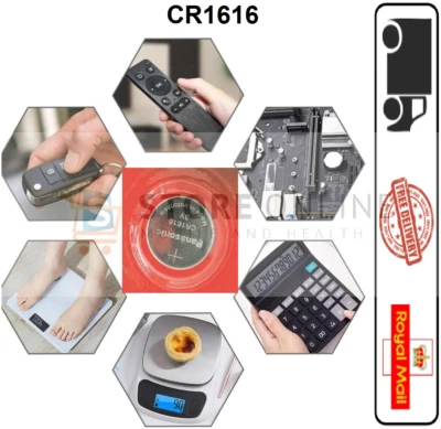 CR1616 3V Lithium Panasonic Coin Battery - Image 1 of 2