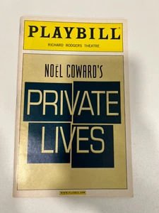 Private Lives Broadway Playbill Alan Rickman Lindsay Duncan April 2002 - Picture 1 of 1