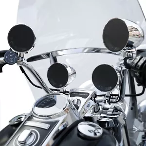1600W Amp Waterproof Bluetooth Motorcycle Stereo 4 Chrome Speakers Audio System - Picture 1 of 10