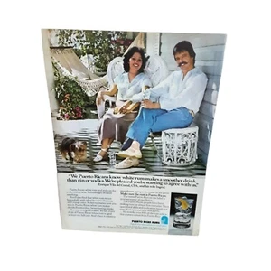 Puerto Rican Rums Enrique Corral Wife vintage 1980 Magazine Print Ad - Picture 1 of 1