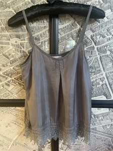 Lee Mathews 100% Grey Silk Cami - Picture 1 of 5