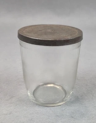 Vintage Hazel Atlas Glass Jelly Jar Tin Lid "HA" on Jar & Lid Country Farmhouse - Image 1 of 4