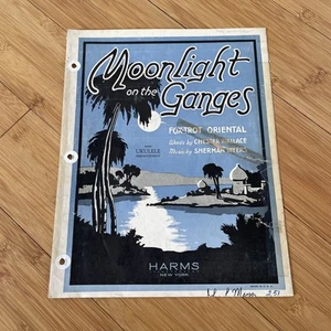 Partituras de colección - Moonlight on the Ganges 2 - Ukelele oriental Fox-Trot de 1926 - Imagen 1 de 7