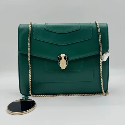 Auténtico Bolso Bandolera Cuadrado Bvlgari Serpenti Forever Cuero Pequeño081205 Foto 1 de 4