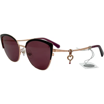 Gafas de sol Swarovski SK0318 de metal para mujer 01Z negro brillante 54-17 lentes violetas oscuras Foto 1 de 4