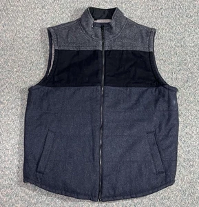 PrAna Wooly Vest Jacket Mens XL Gray/Black Wool Blend Full Zip Pockets - Picture 1 of 14