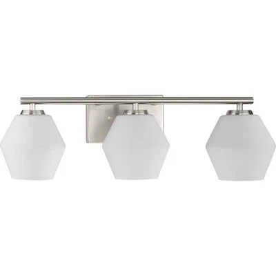 Progress Lighting 24 in. 3-Light Brushed Nickel Vanity Light w/ Opal Shades - Image 1 of 4