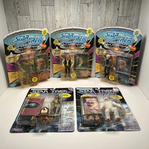 Lot of 5 Star Trek The Next Generation Mixed Action Figure Toys Playmates Cover