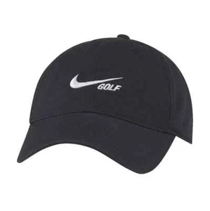 NEW! NIKE Adult DRI-FIT Heritage86 Golf Cap-Black/White, CU9887-010 - Picture 1 of 2
