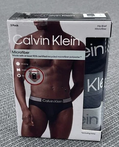 Calvin Klein Microfiber Hip Brief 3 Pack Multi Color Men's Size Large - Picture 1 of 5