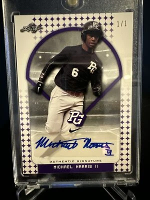 2018 Leaf Perfect Game National Showcase Purple Blank Back 1/1 - Image 1 of 4