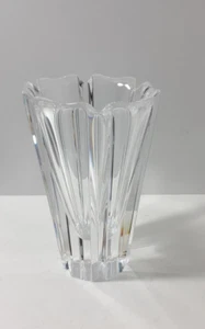 Vintage Orrefors CORONA Lars Hellsten Sweden Crystal Vase Engraved Base - Picture 1 of 6