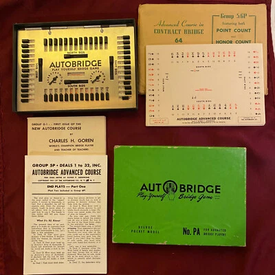 Vintage Autobridge Play-Yourself Bridge Game with Extra Hands Sheets & Scoring  - Image 1 of 3