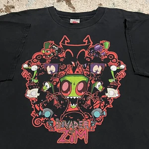 Vintage Invader Zim Nickelodeon Cartoon Shirt Size XL Gir Dib Gaz Y2K - Picture 1 of 7