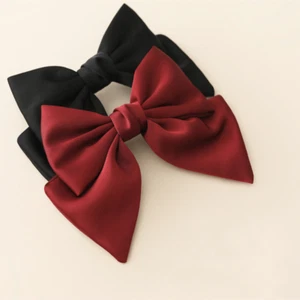 2x Lady Girl Big Bow Hair Clips Barrette Solid Hairpin Hair Accessory Cute Sweet - Picture 1 of 11