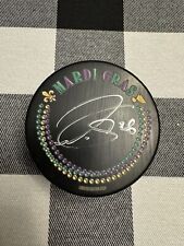 2024 St. Louis Blues For Kids Fund Puck Nathan Walker Mardi Gras Autographed